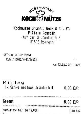 mscenter H�ffner Kochm�tze Restaurant